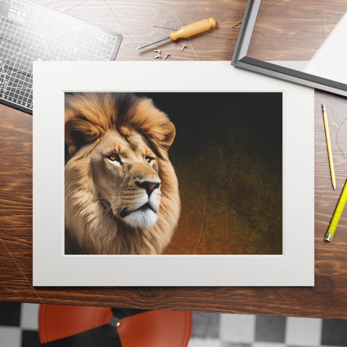 Majestic Lion Framed Fine Art Print
