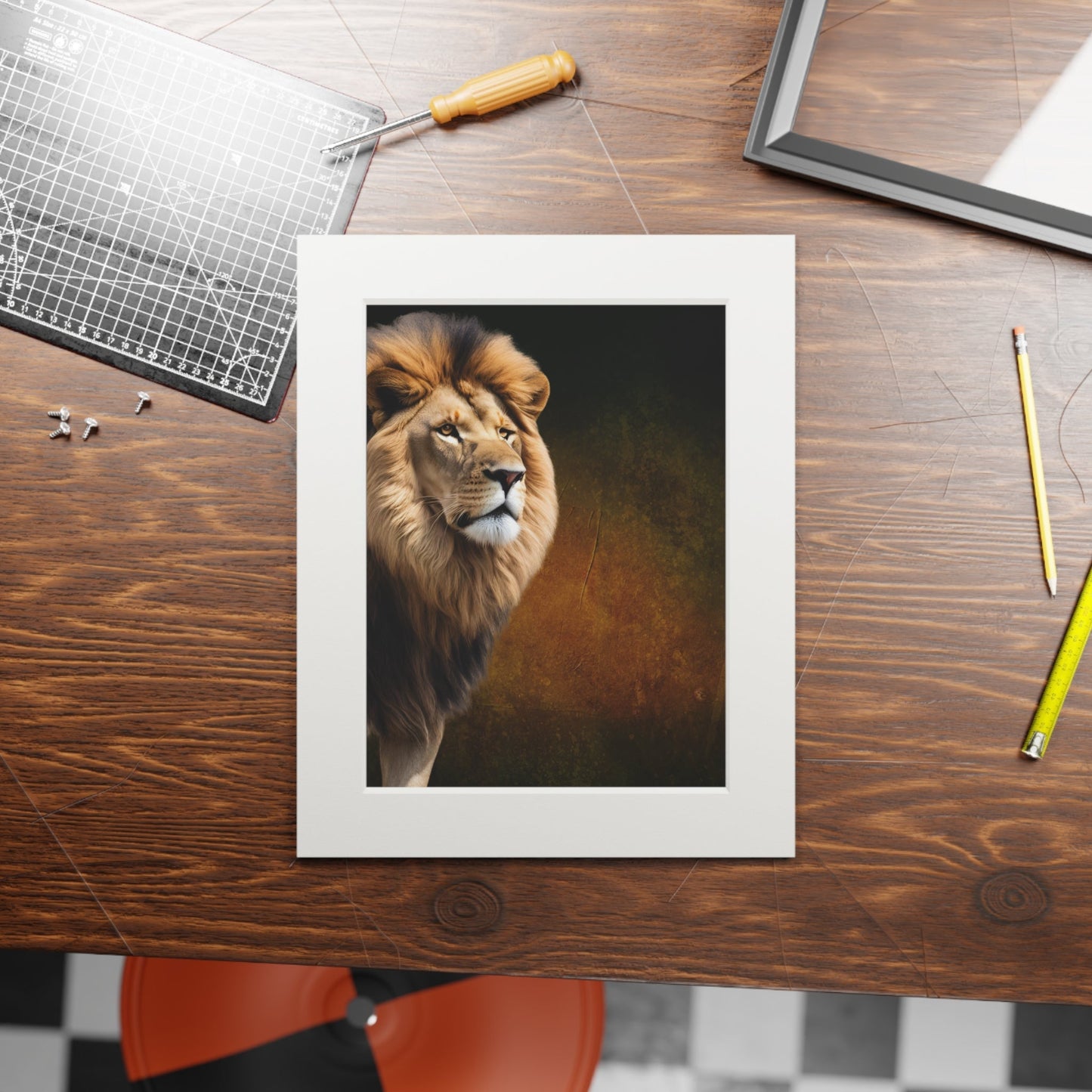 Majestic Lion Framed Fine Art Print