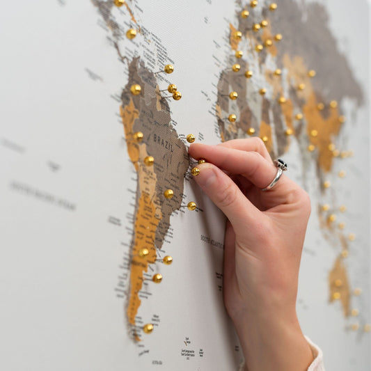 Desert World Map Canvas Wall Art