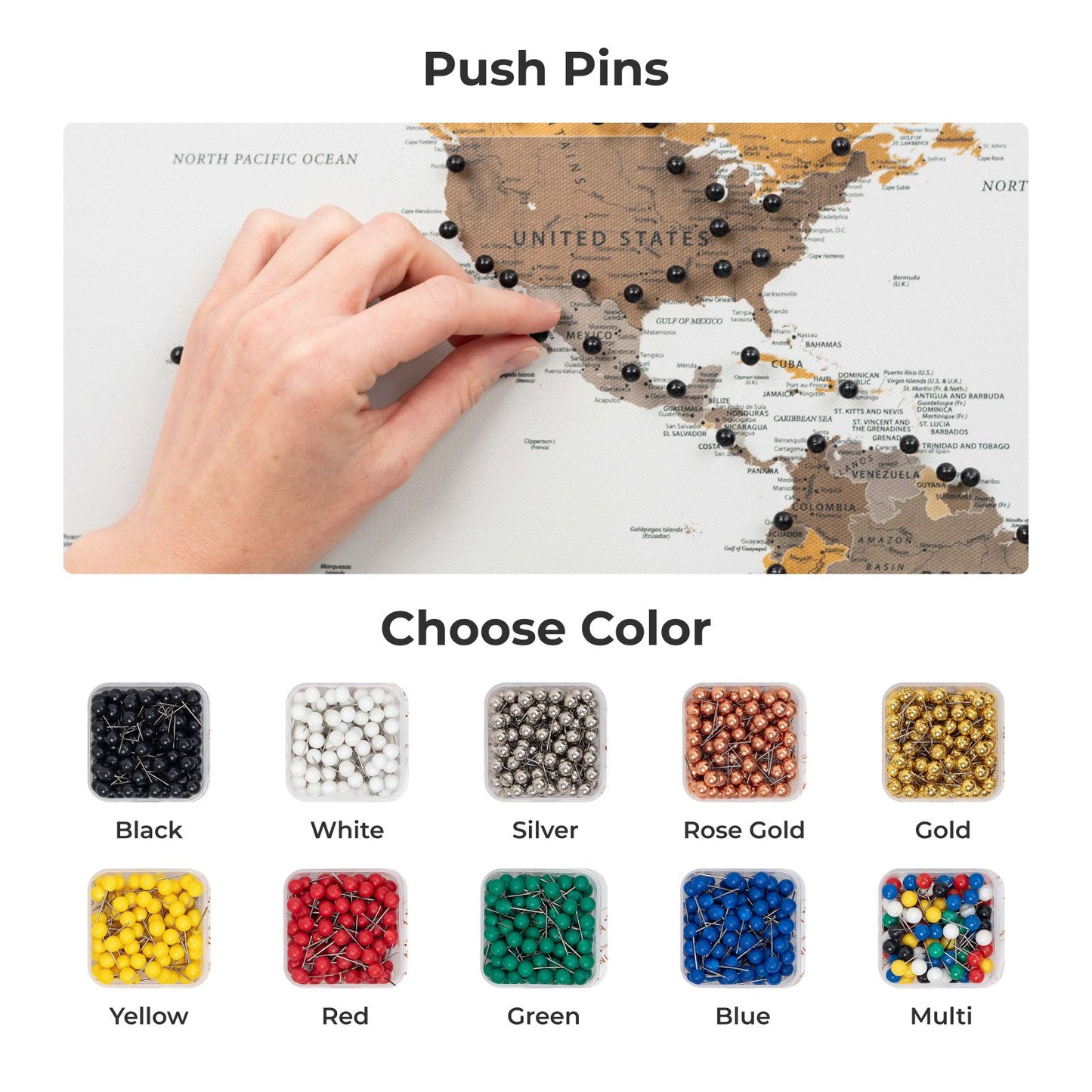 Desert World Map Canvas Wall Art