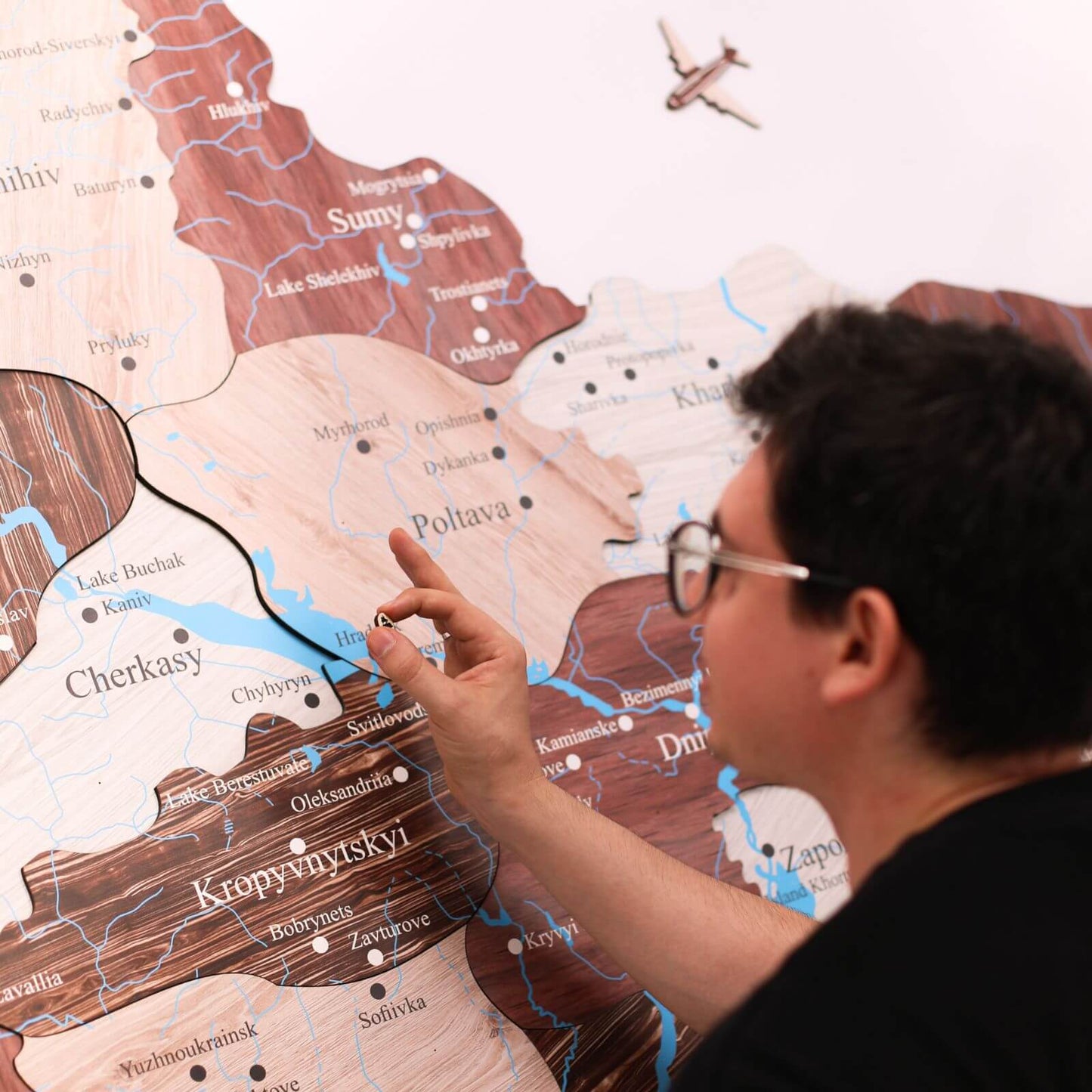 Wooden Map Of Ukraine Wall Art
