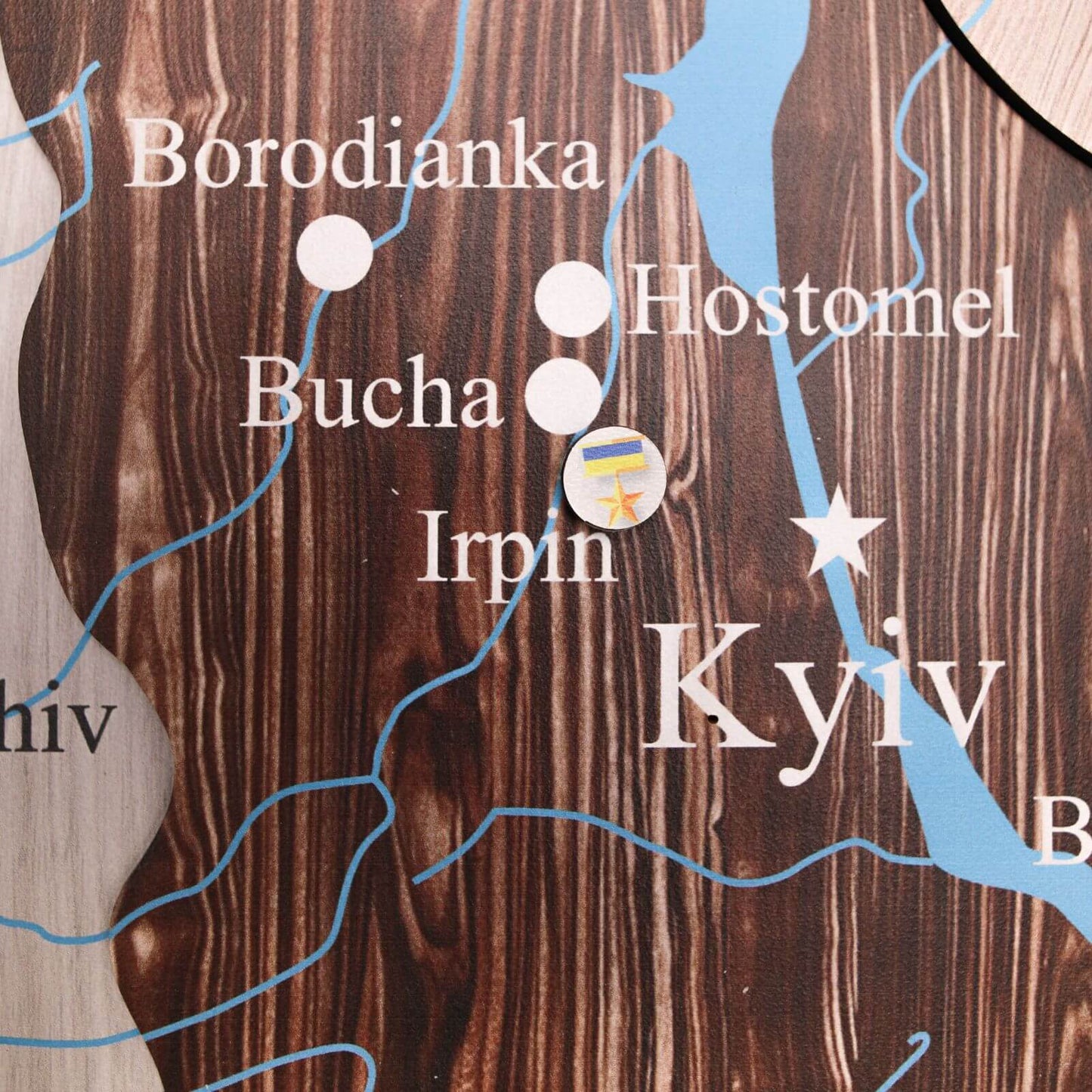 Wooden Map Of Ukraine Wall Art