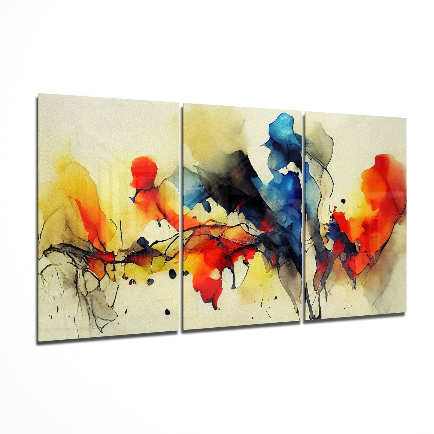 Dispersal abstract glass wall art
