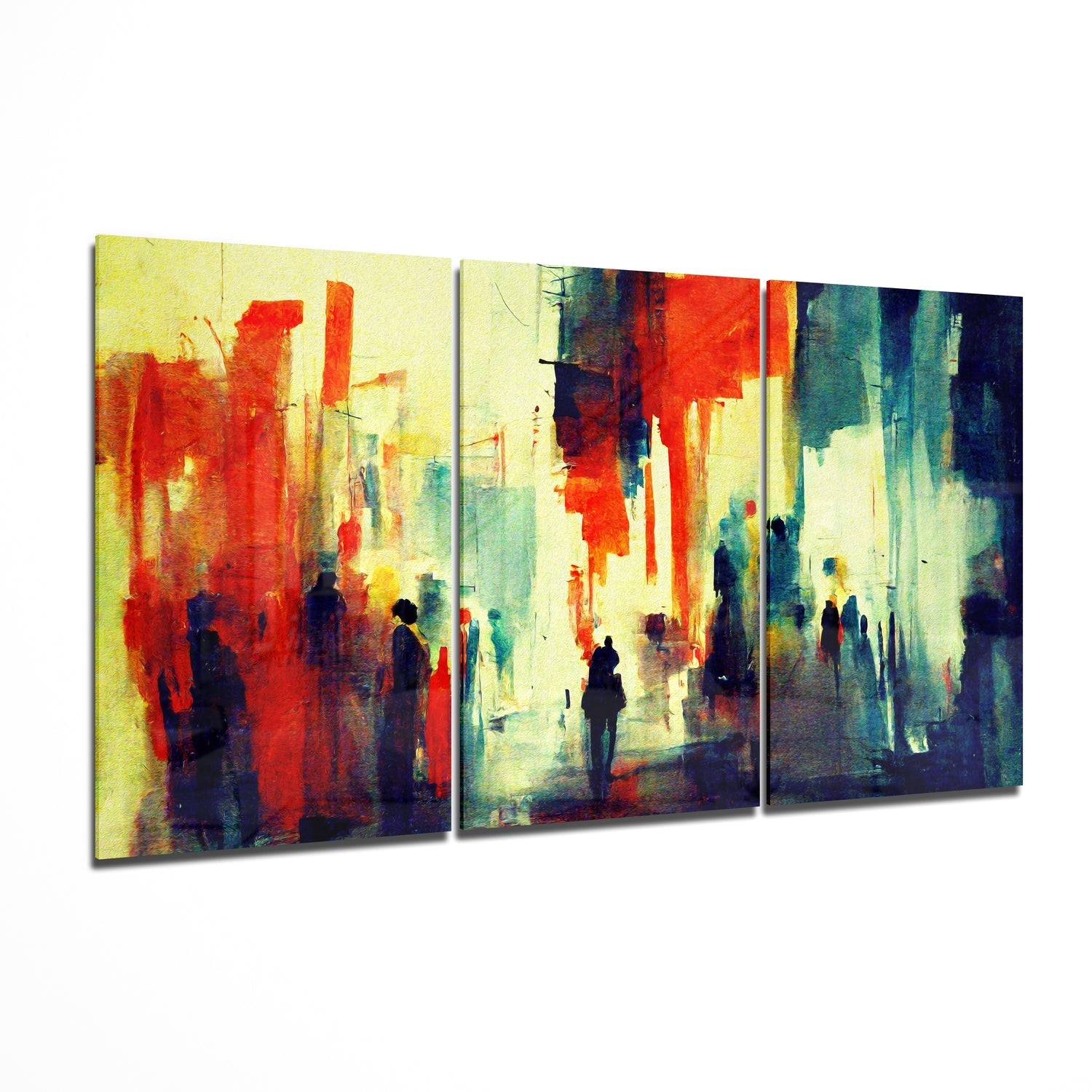Shadows abstract tempered glass wall art