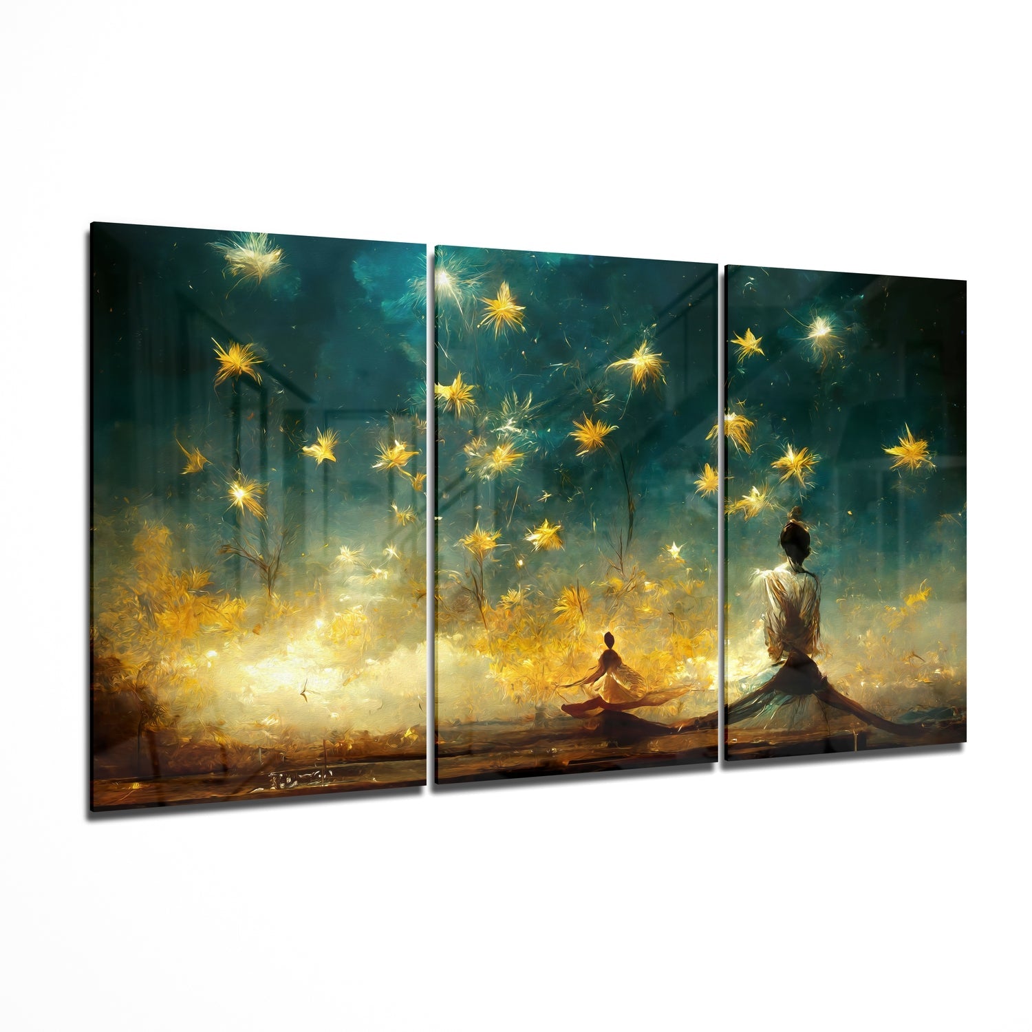 Under the Stars glass wall art