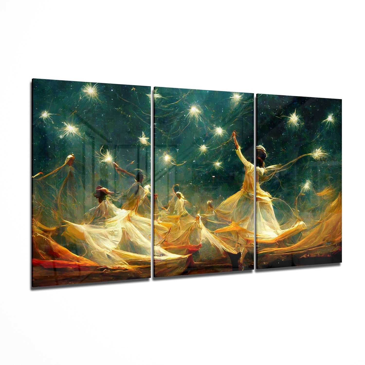 Under the Stars glass wall art