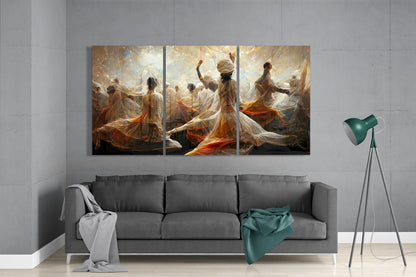 Whirling Dervishes Glass Wall Art
