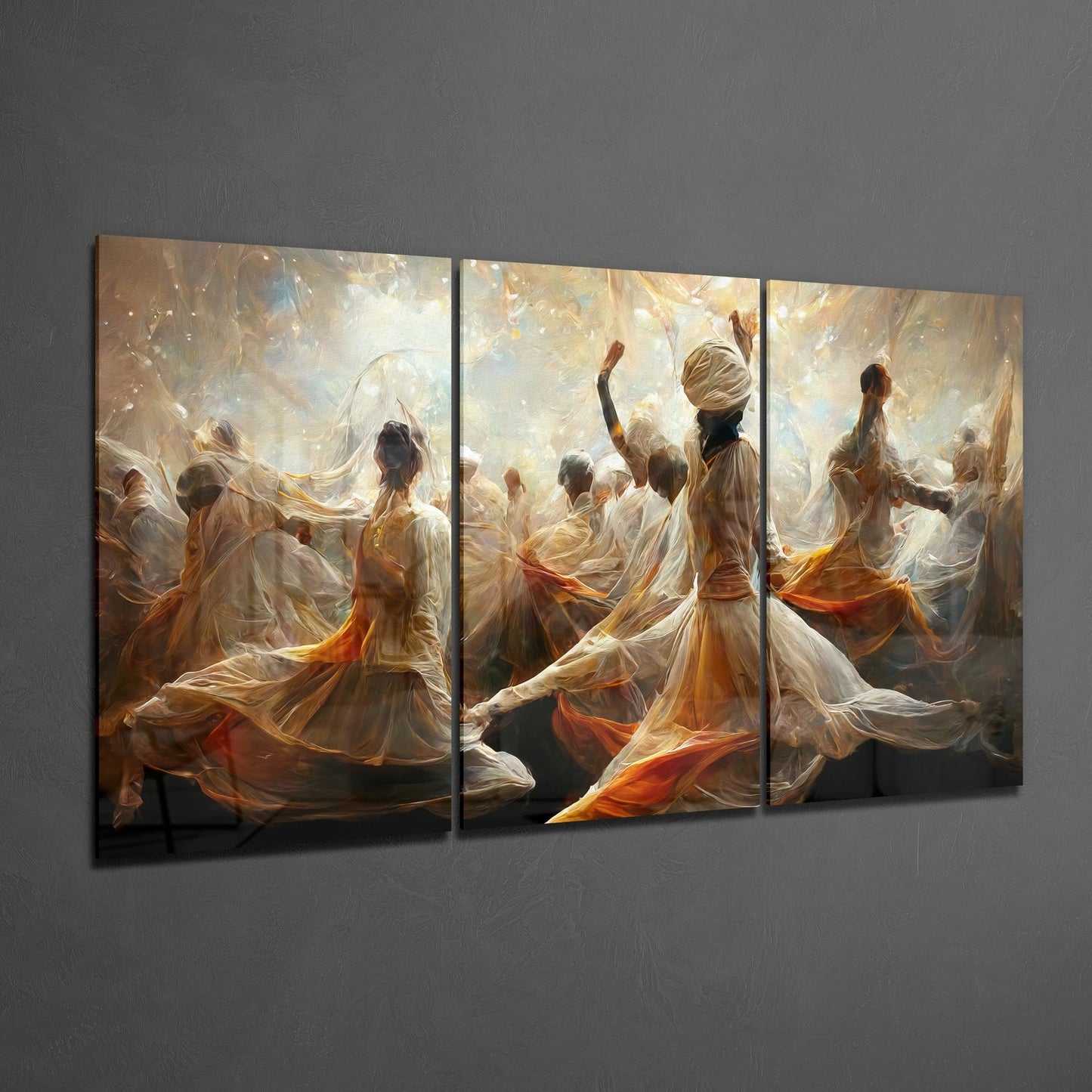 Whirling Dervishes Glass Wall Art