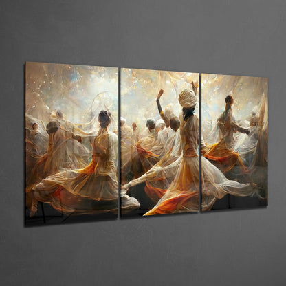 Whirling Dervishes Glass Wall Art