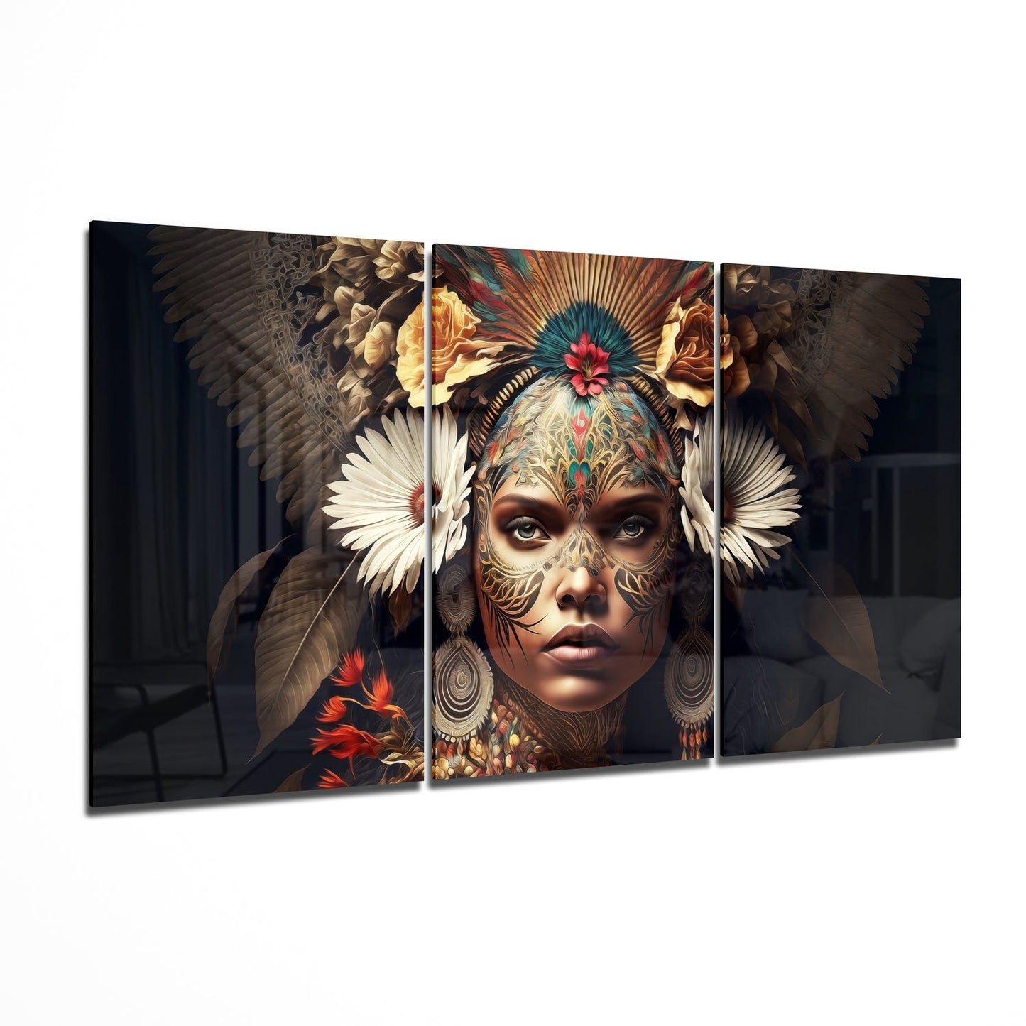 Beauty glass wall art 3-piece gallery set