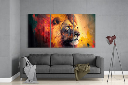 Lion Glass Wall Art