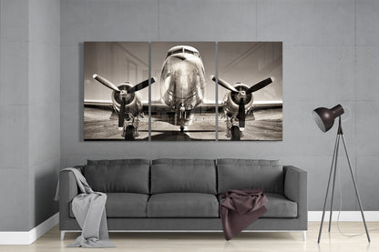 Airplane Glass Wall Art