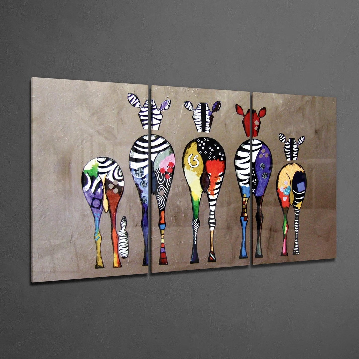 Zebras Glass Wall Art