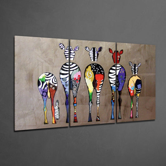 Zebras Glass Wall Art