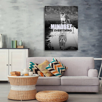 Mindset Is Everything Motivational Canvas Wall Art