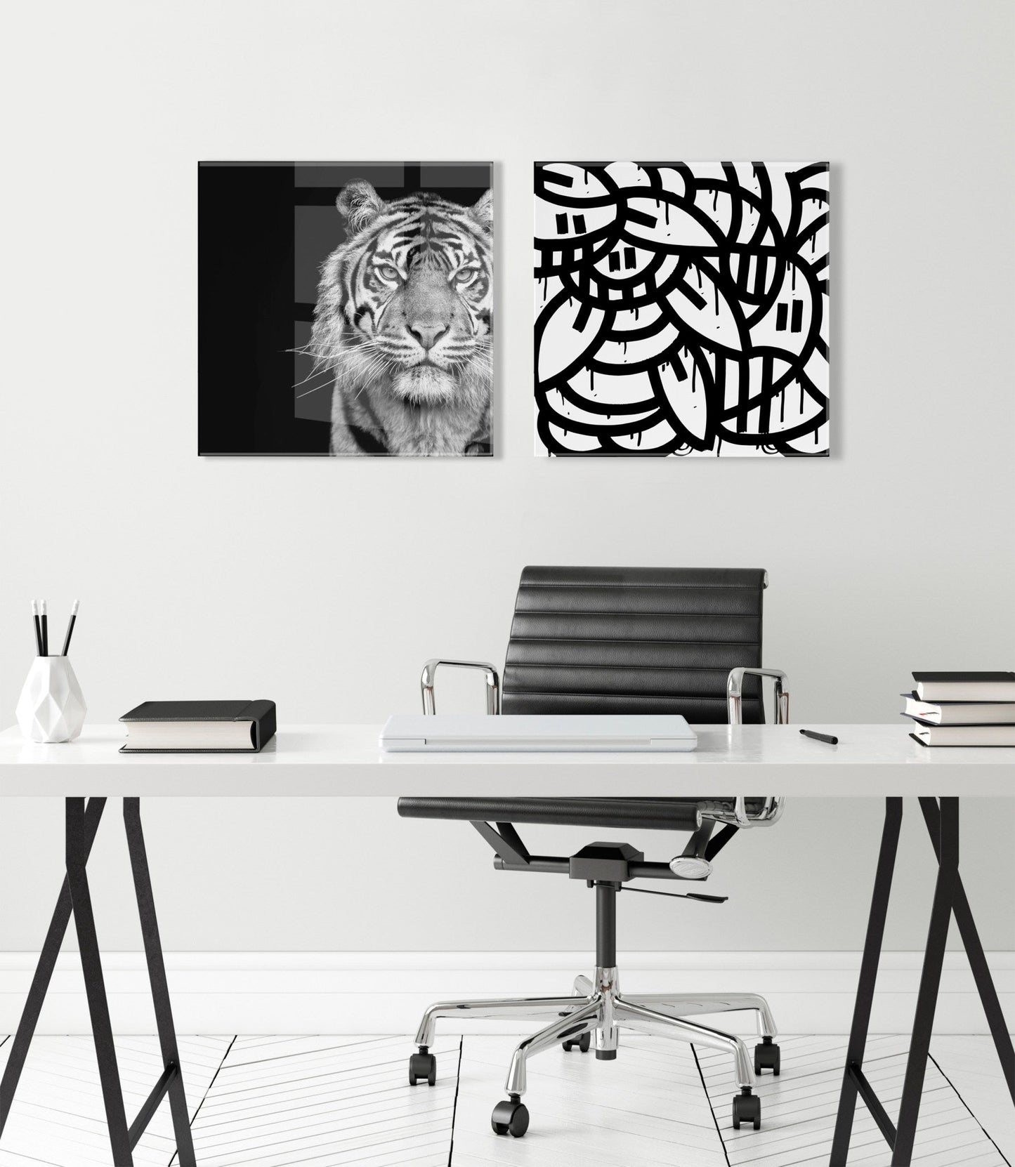 Minimalist Tiger Acrylic Wall Art