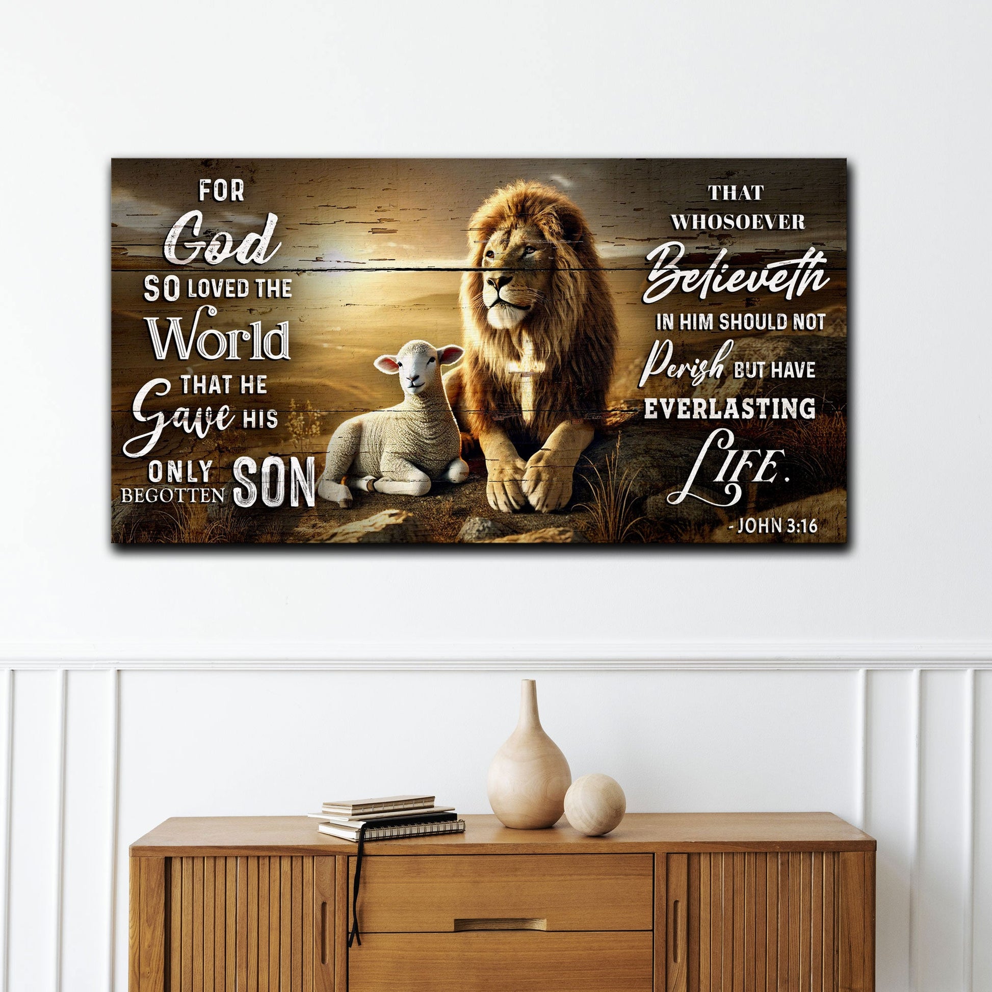 John 3:16 scripture canvas wall art - UV-resistant ink made in USA