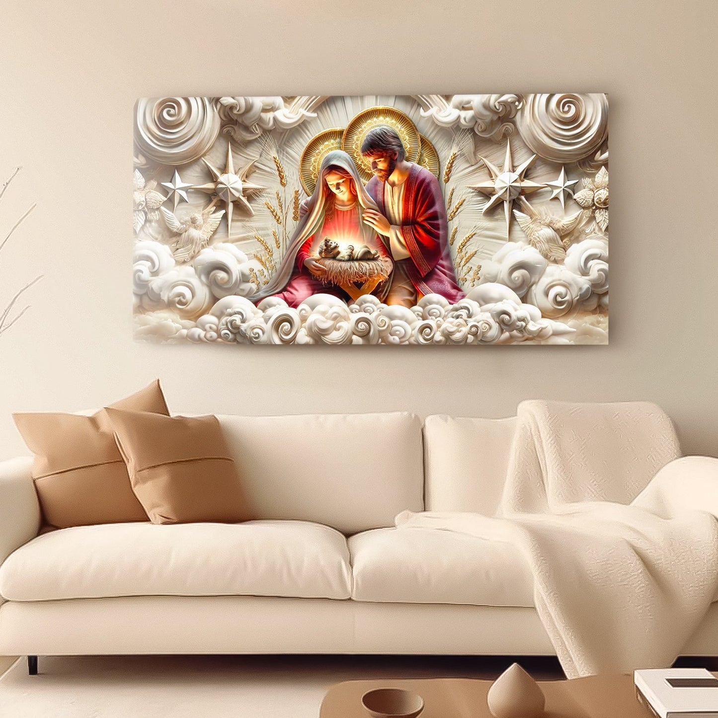 3D faith canvas wall art design