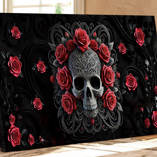 3D Vintage Skull Canvas Wall Art