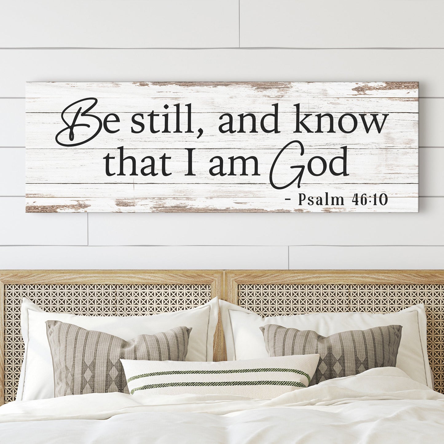 Be Still And Know That I Am God Psalm 46:10 faith canvas sign