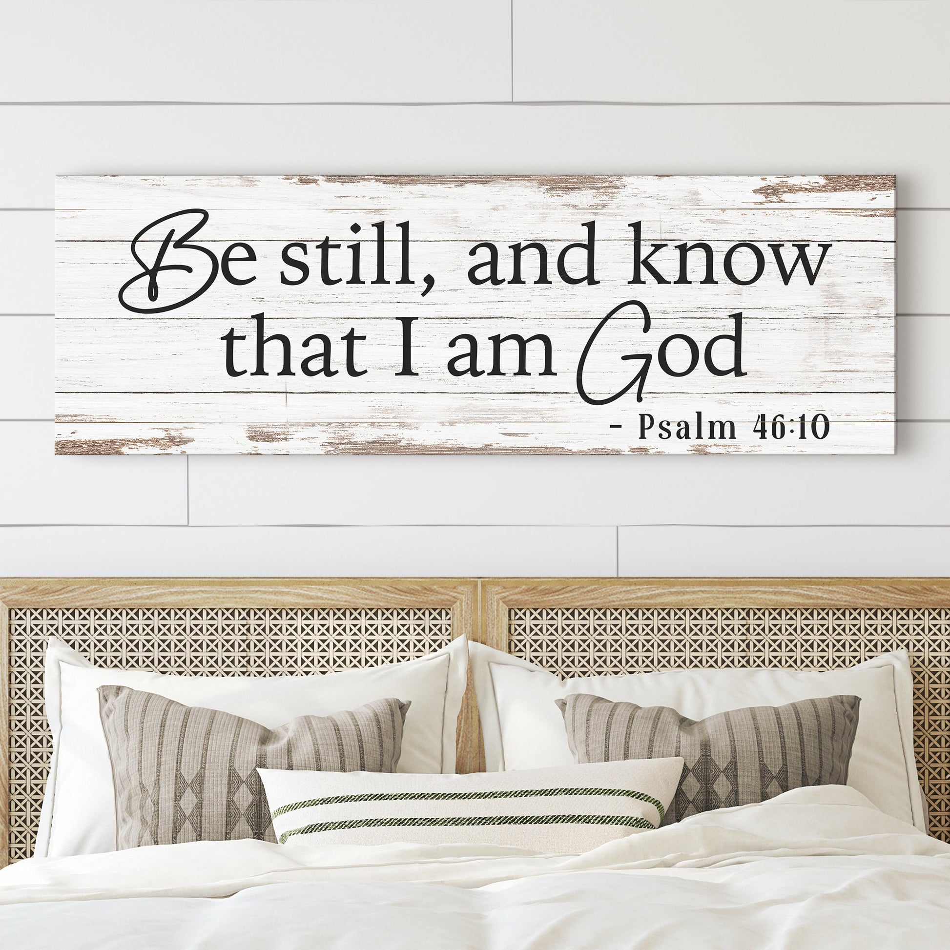 Be Still And Know That I Am God Psalm 46:10 faith canvas sign