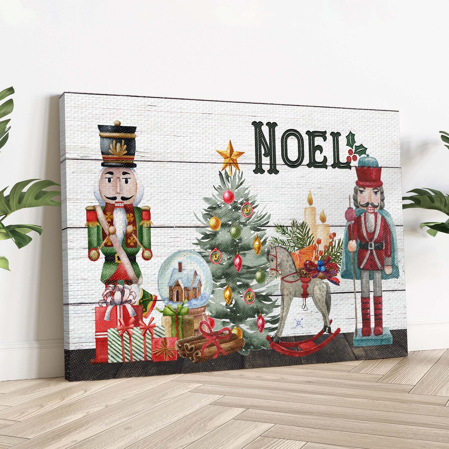 Nutcrackers Noel Christmas Canvas Wall Art