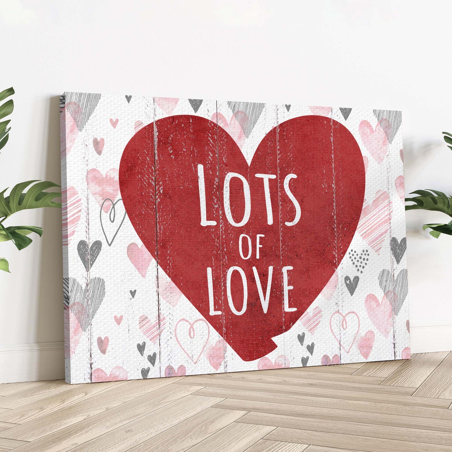 Valentine Lots of Love Canvas Wall Art