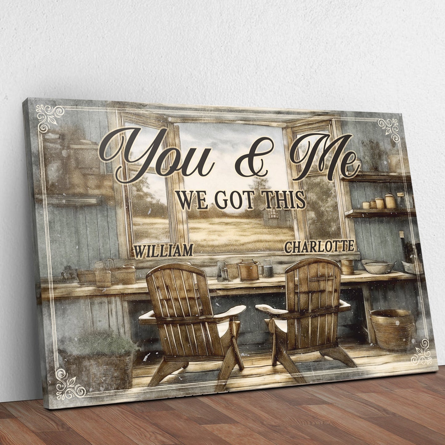 Farmhouse We Got This Couple Canvas Wall Art