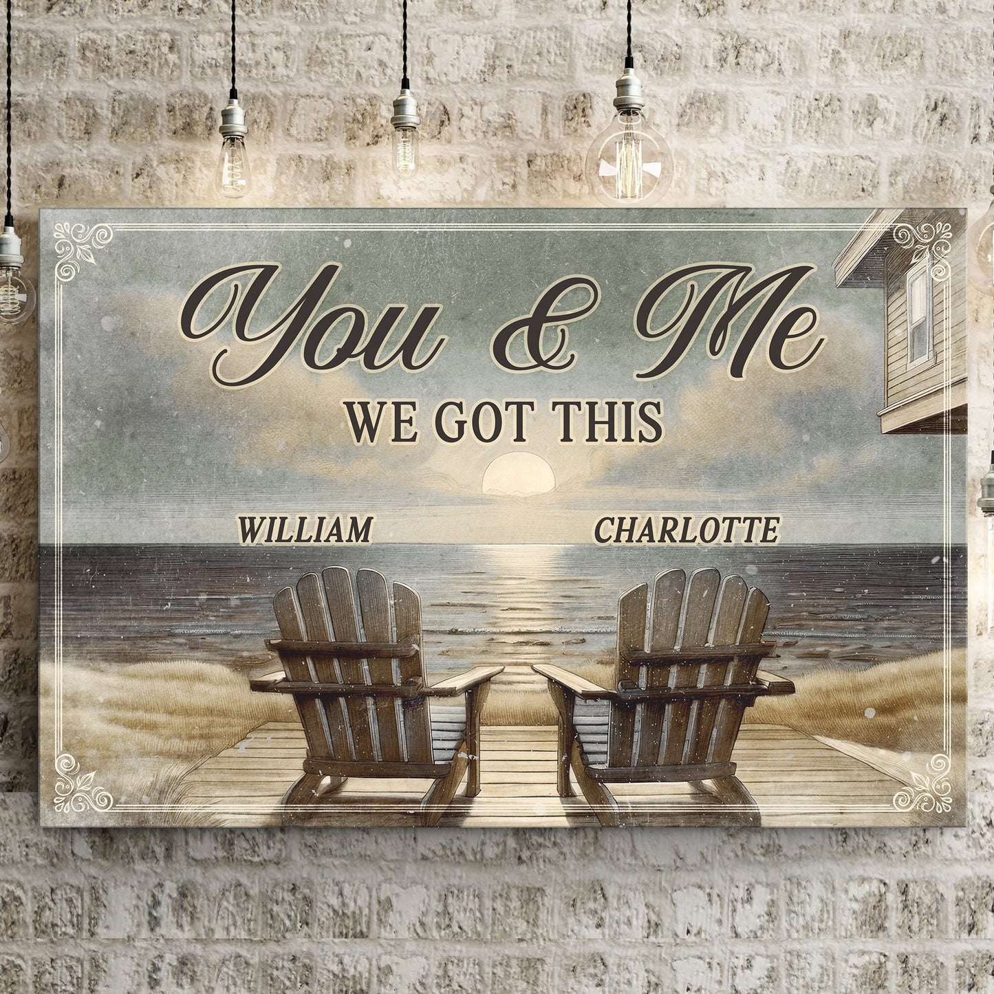 We Got This ranch house couple canvas wall art — motivational rustic porch sign decor