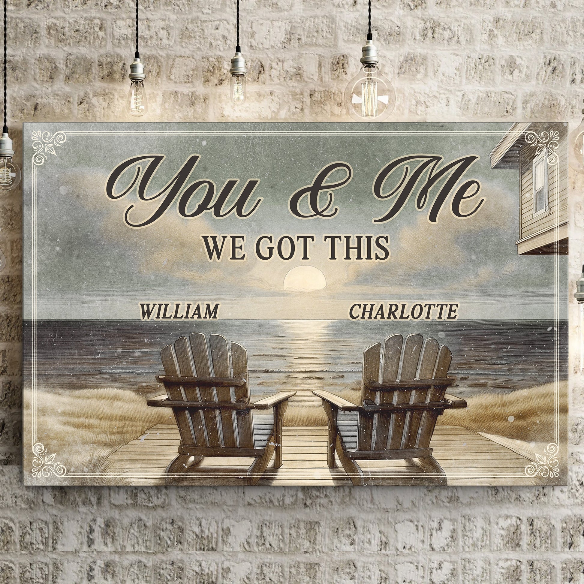 We Got This ranch house couple canvas wall art — motivational rustic porch sign decor