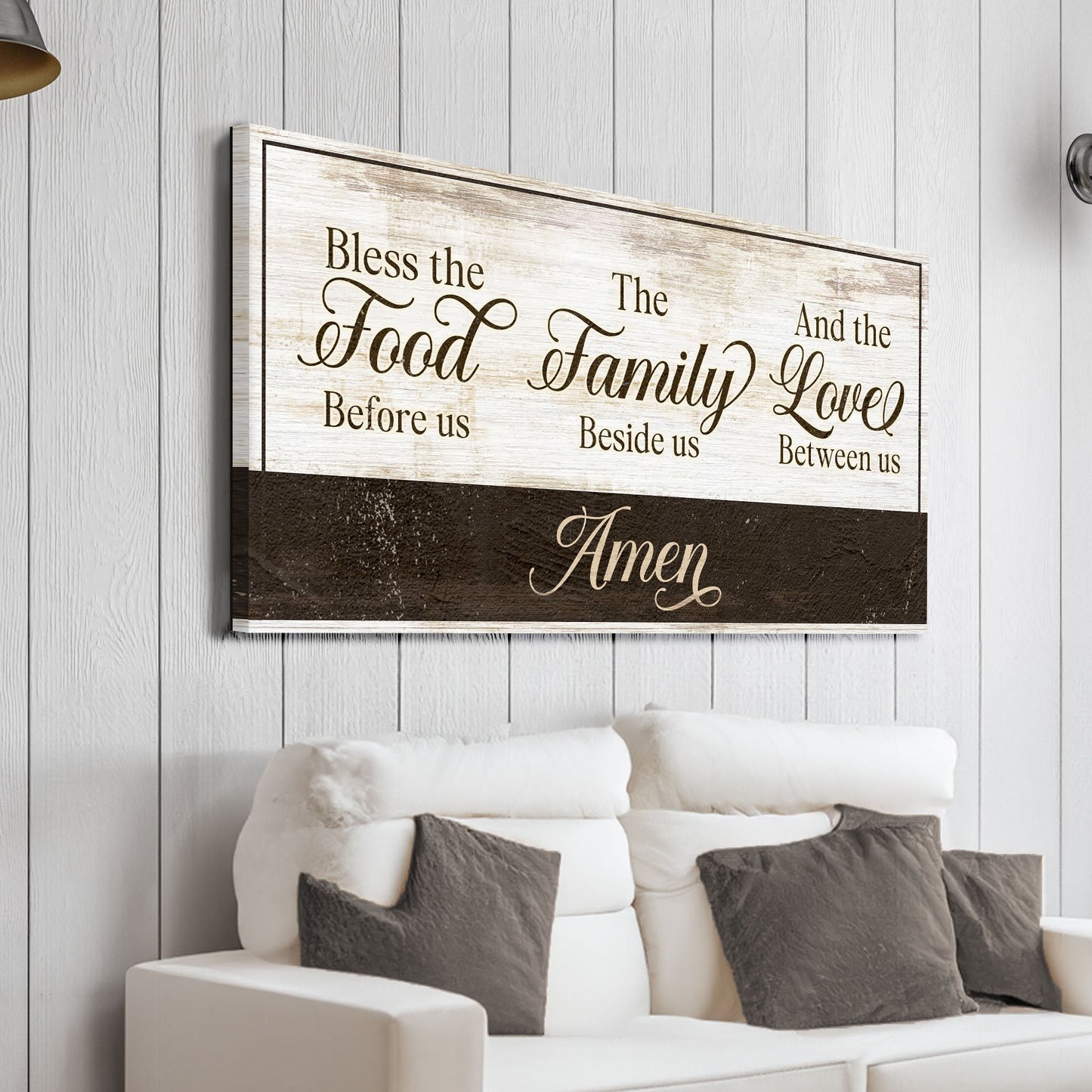 Bless the Food Before Us Canvas Wall Art