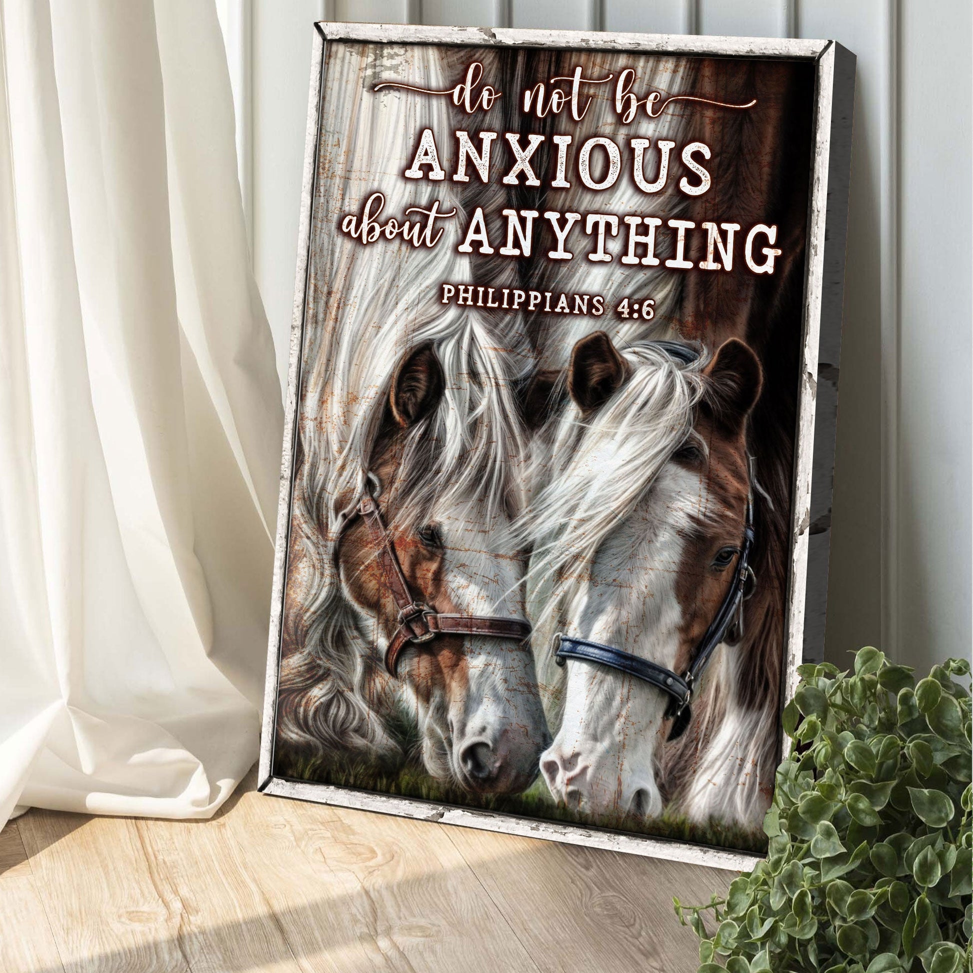 Philippians 4:6 Do Not Be Anxious faith canvas wall art with calming lettering