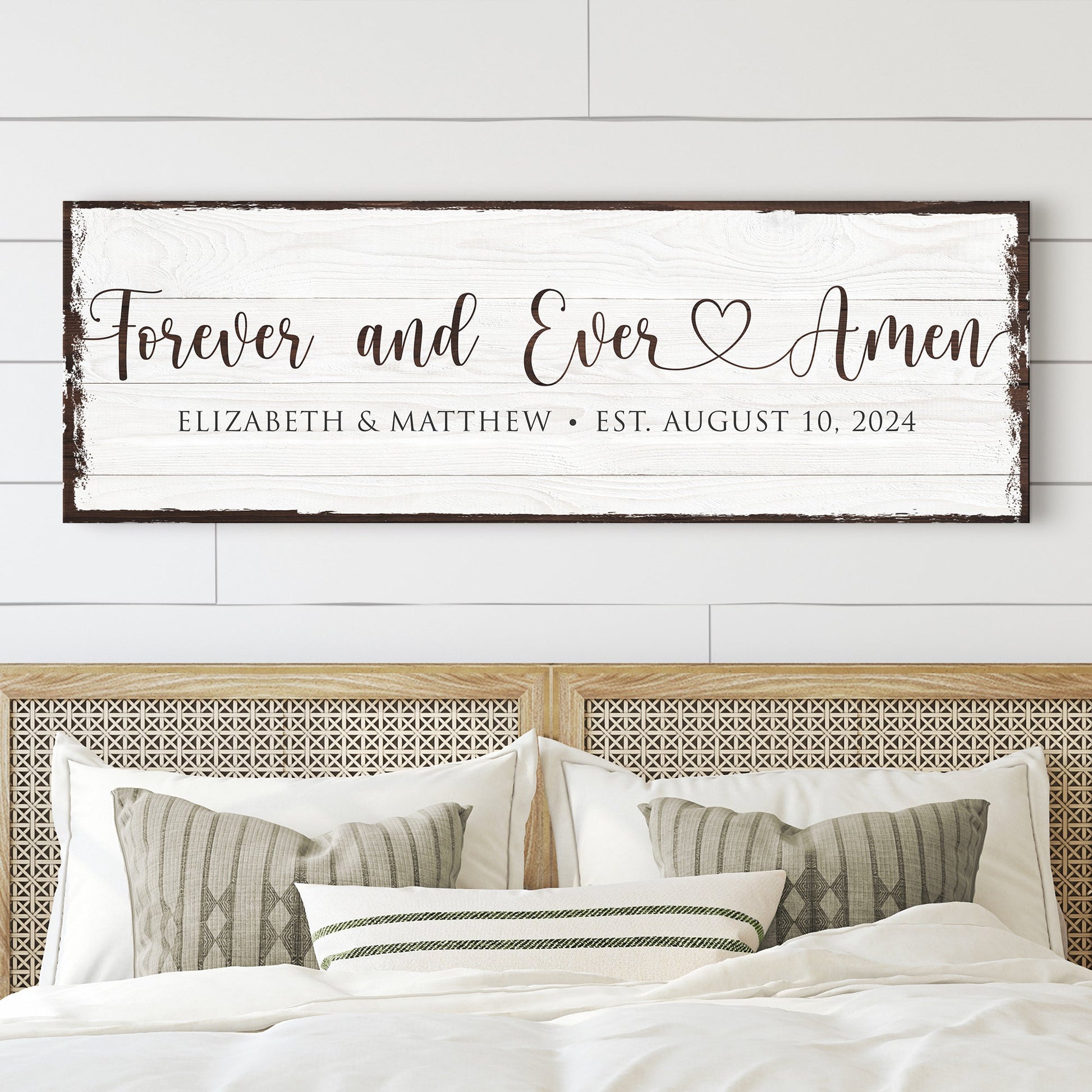 Forever and Ever Amen faith canvas sign style B, inspirational wall art, gallery-wrapped