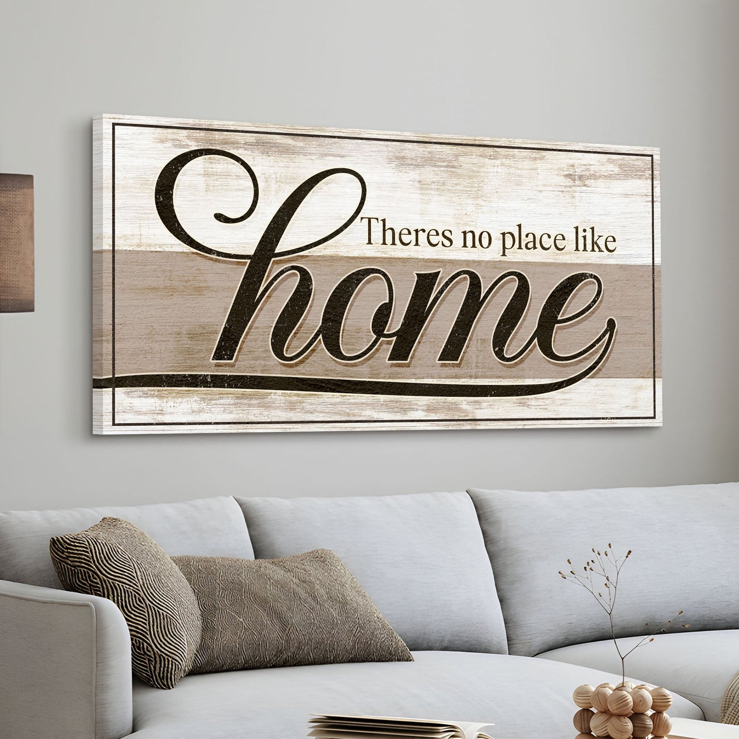 No Place Like Home Canvas Sign - Cozy Home Wall Art