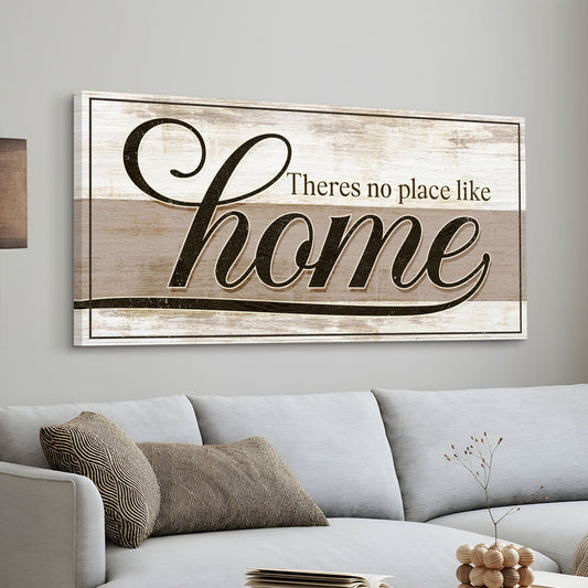 No Place Like Home Canvas Sign - Cozy Home Wall Art