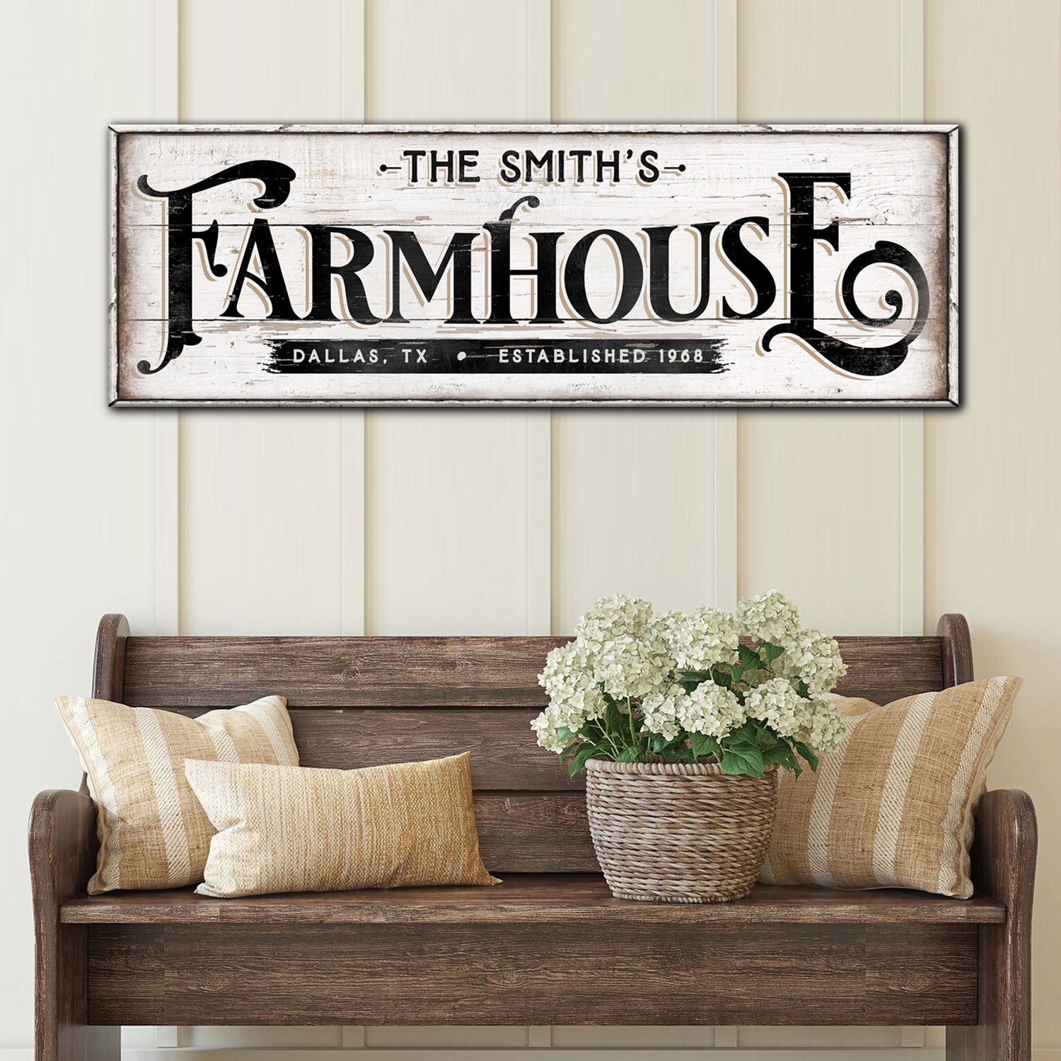 Vintage rust farmhouse vertical canvas sign III with country typography