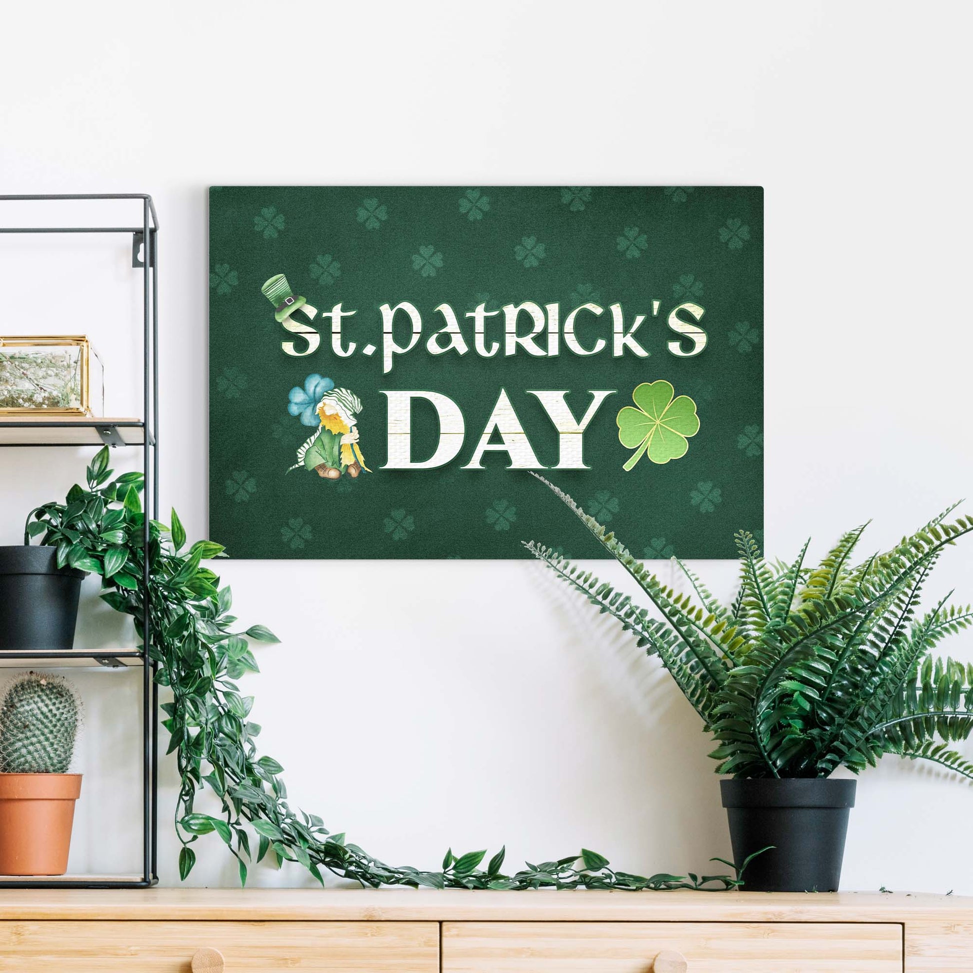 St Patrick's Day festive canvas wall art cheerful Irish holiday decor