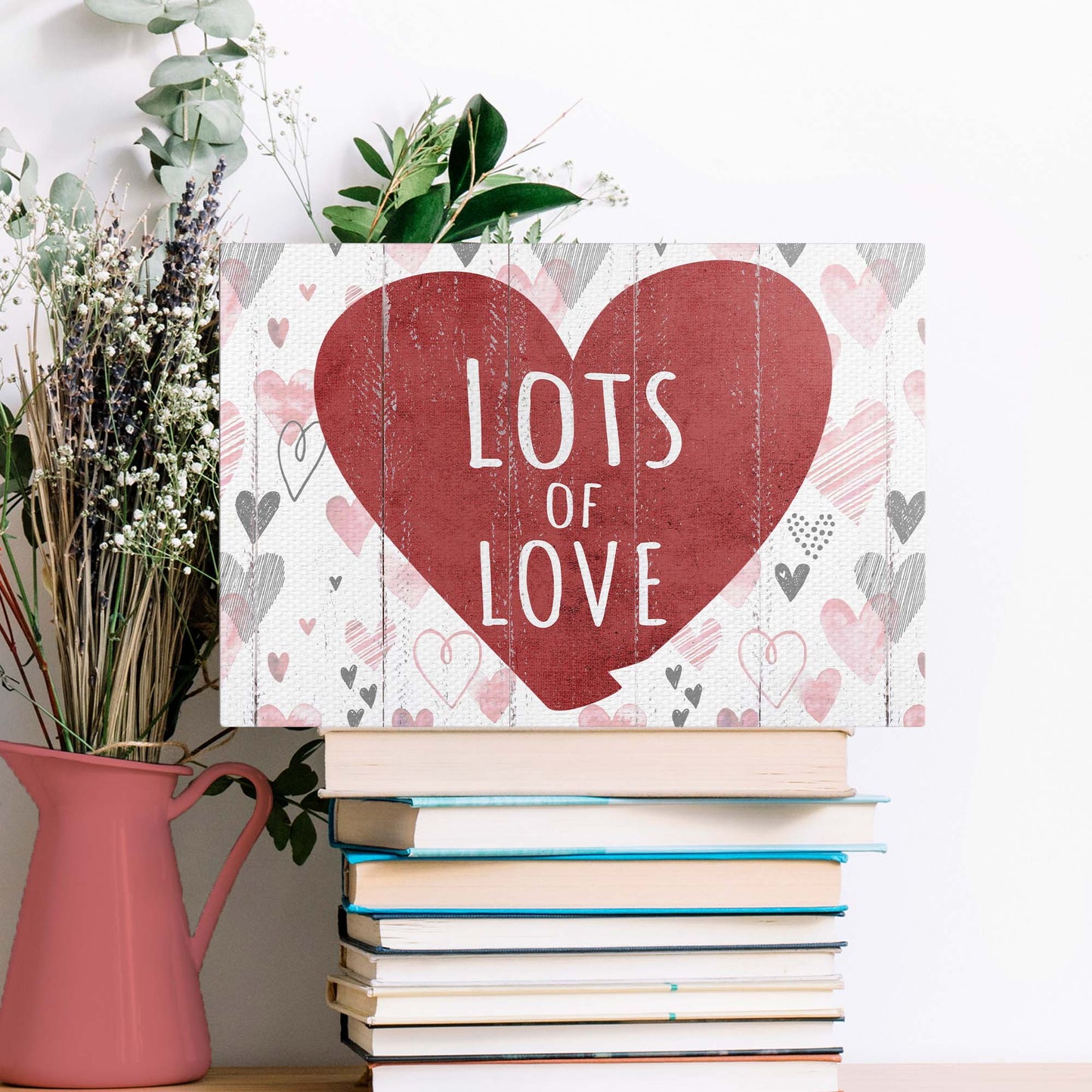Valentine Lots of Love Canvas Wall Art