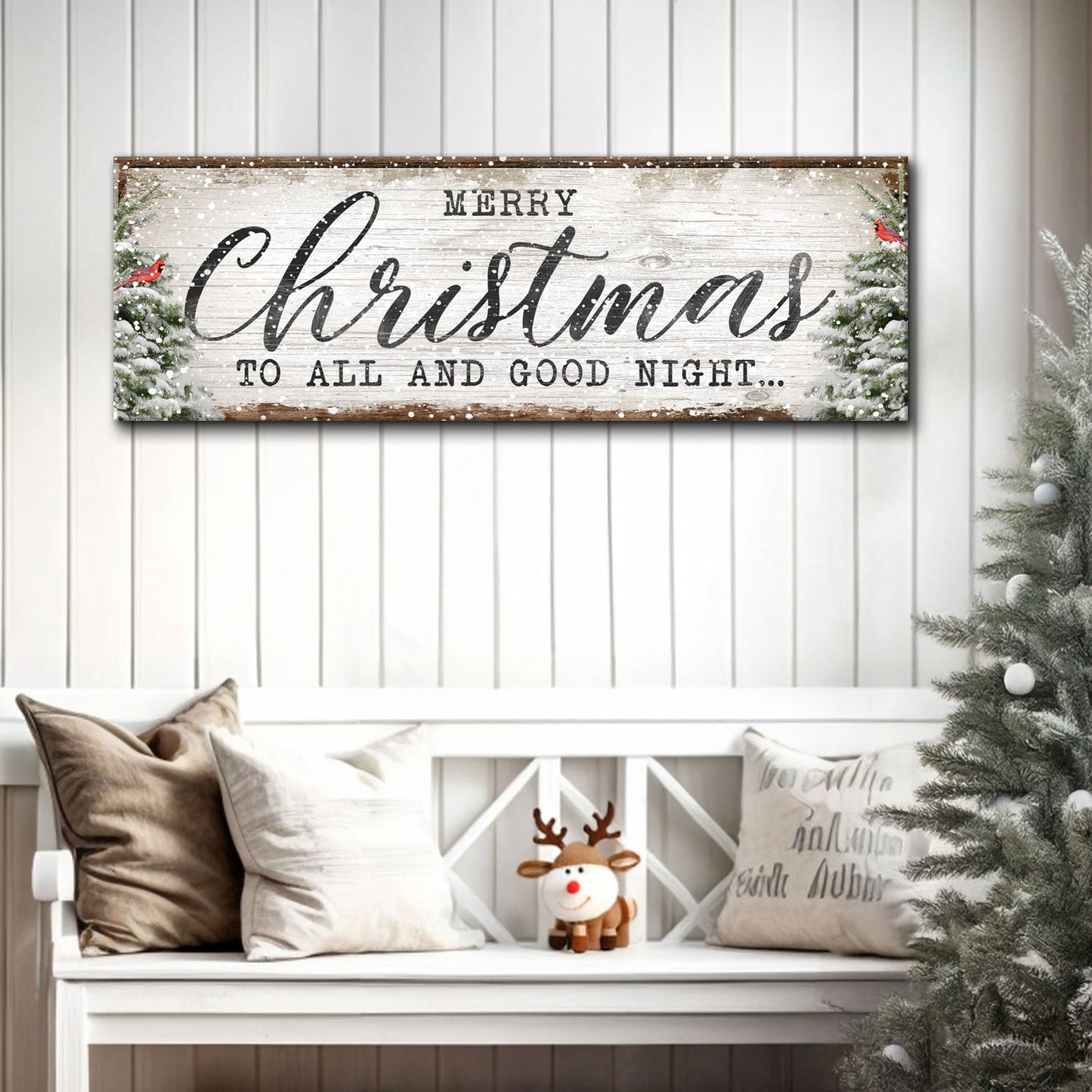 Merry Christmas to All and Goodnight Canvas Wall Art