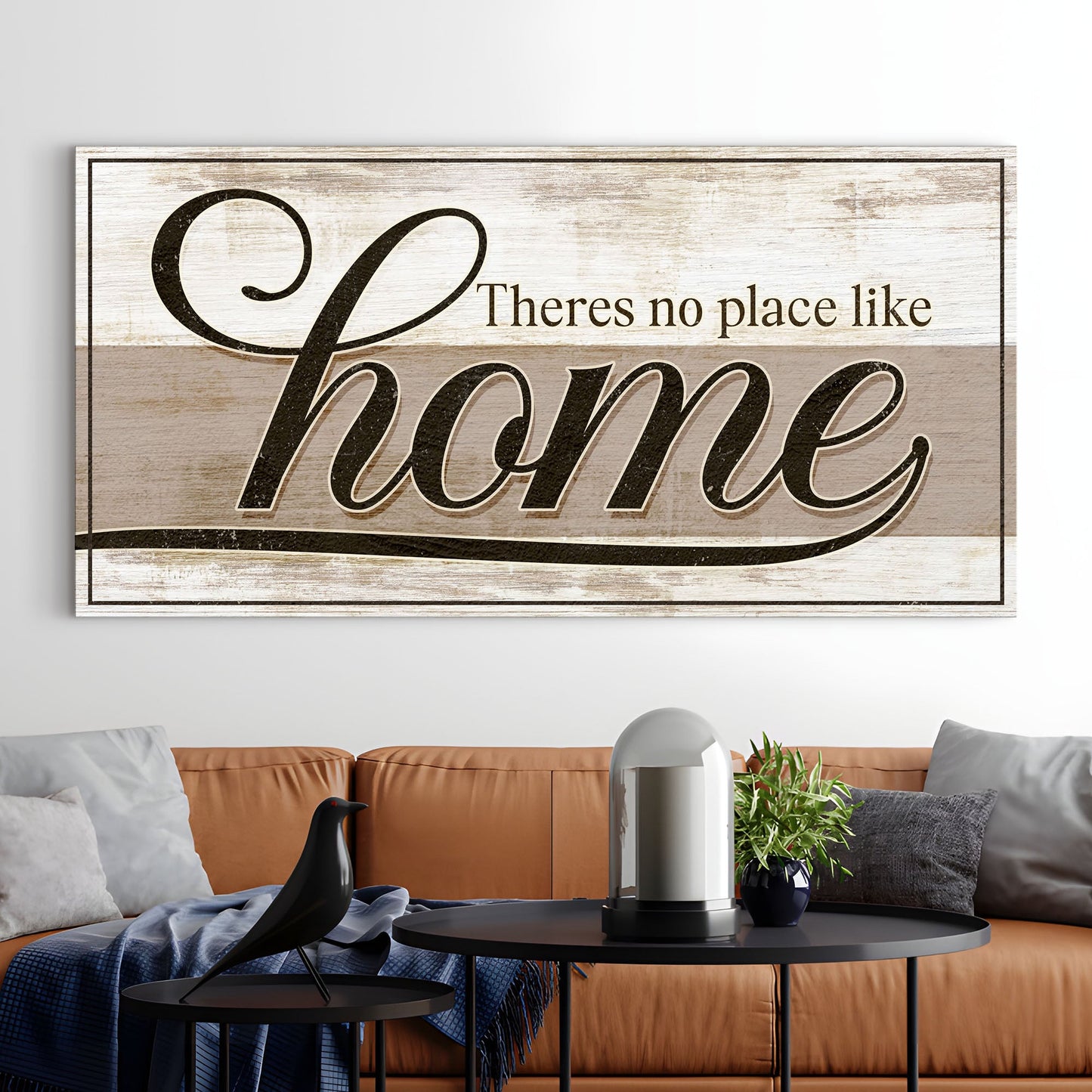 No Place Like Home Canvas Sign - Cozy Home Wall Art