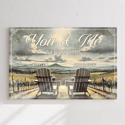 We Got This Couple Vineyard Canvas Wall Art