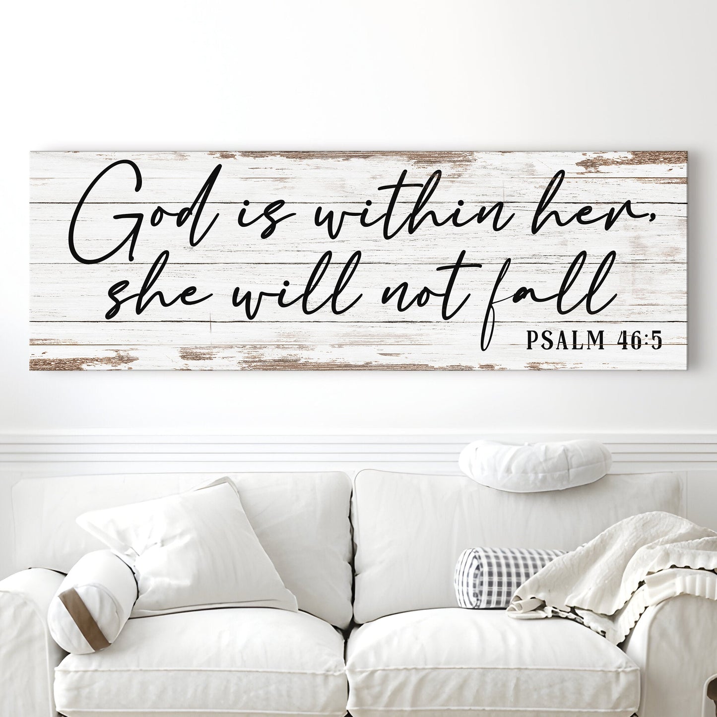 God Is Within Her She Will Not Fall - Psalm 46:5 Canvas Wall Art