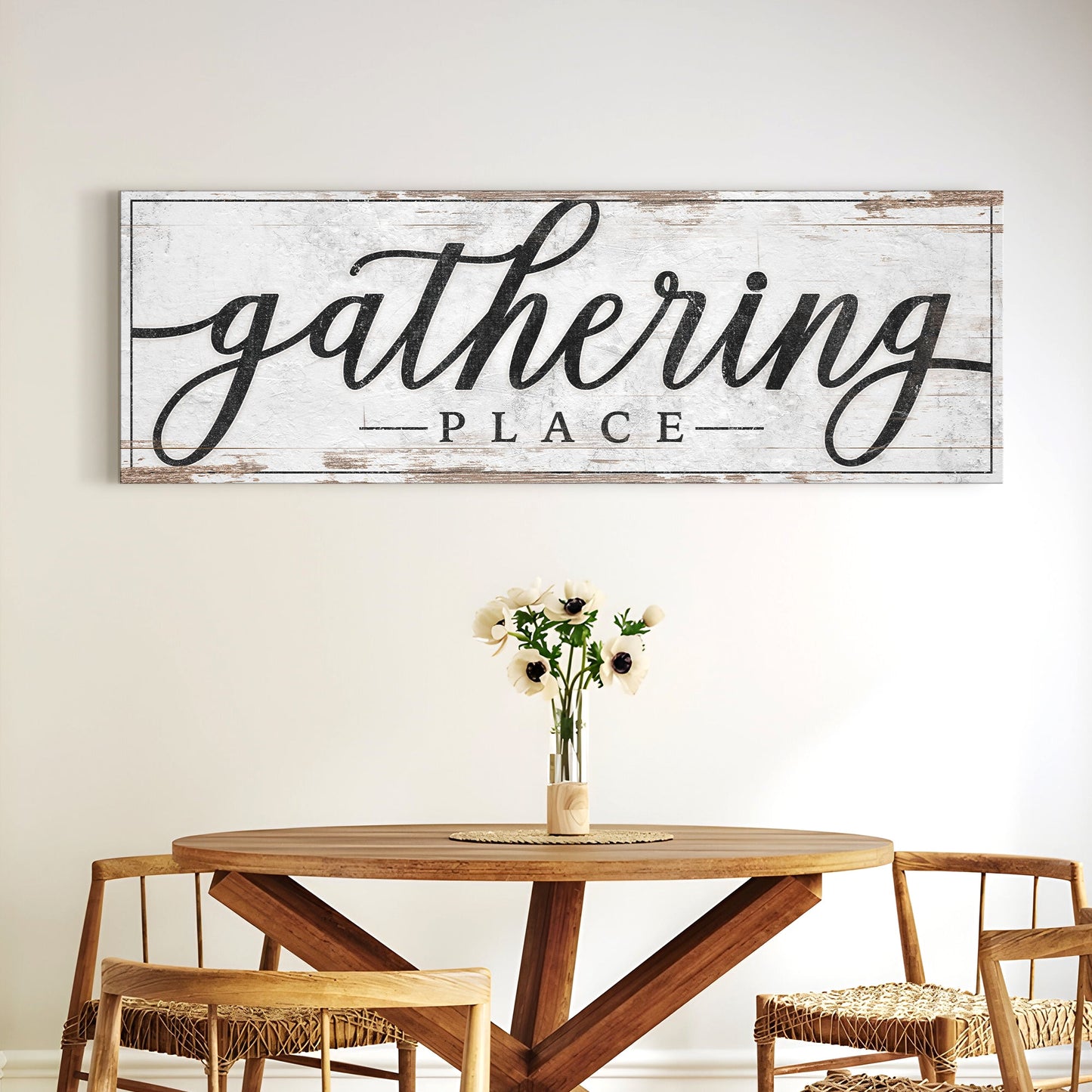 Gathering Place Kitchen Canvas Wall Art Sign