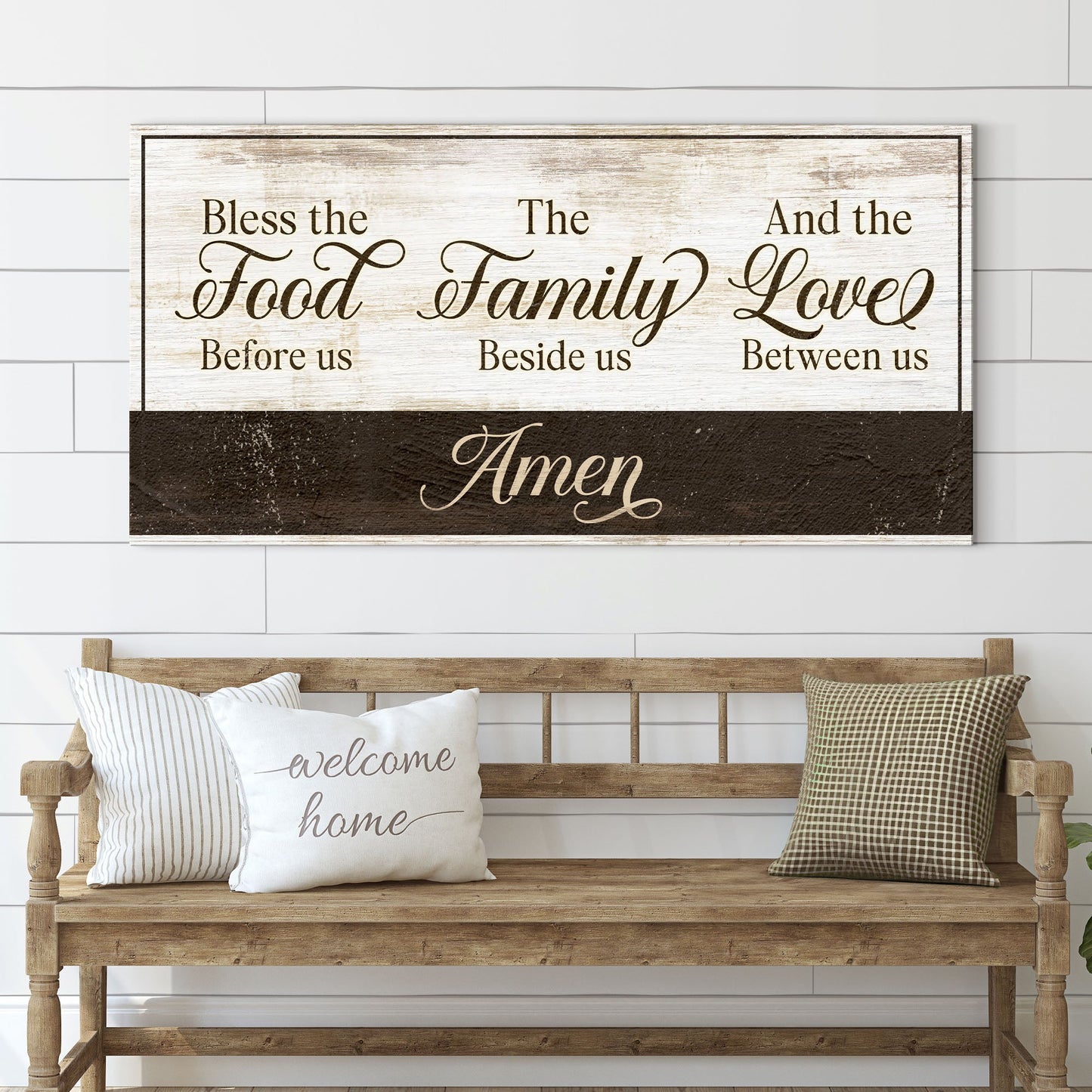 Bless the Food Before Us Canvas Wall Art