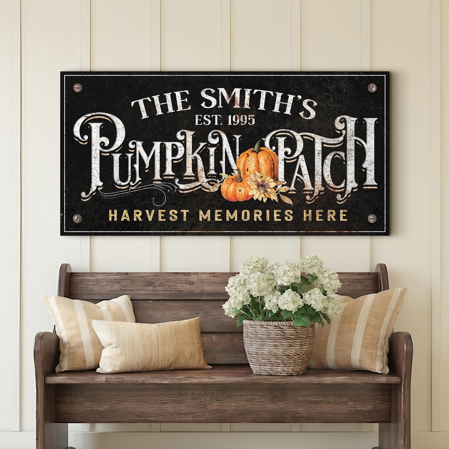Harvest Memories Pumpkin Patch Canvas Wall Art