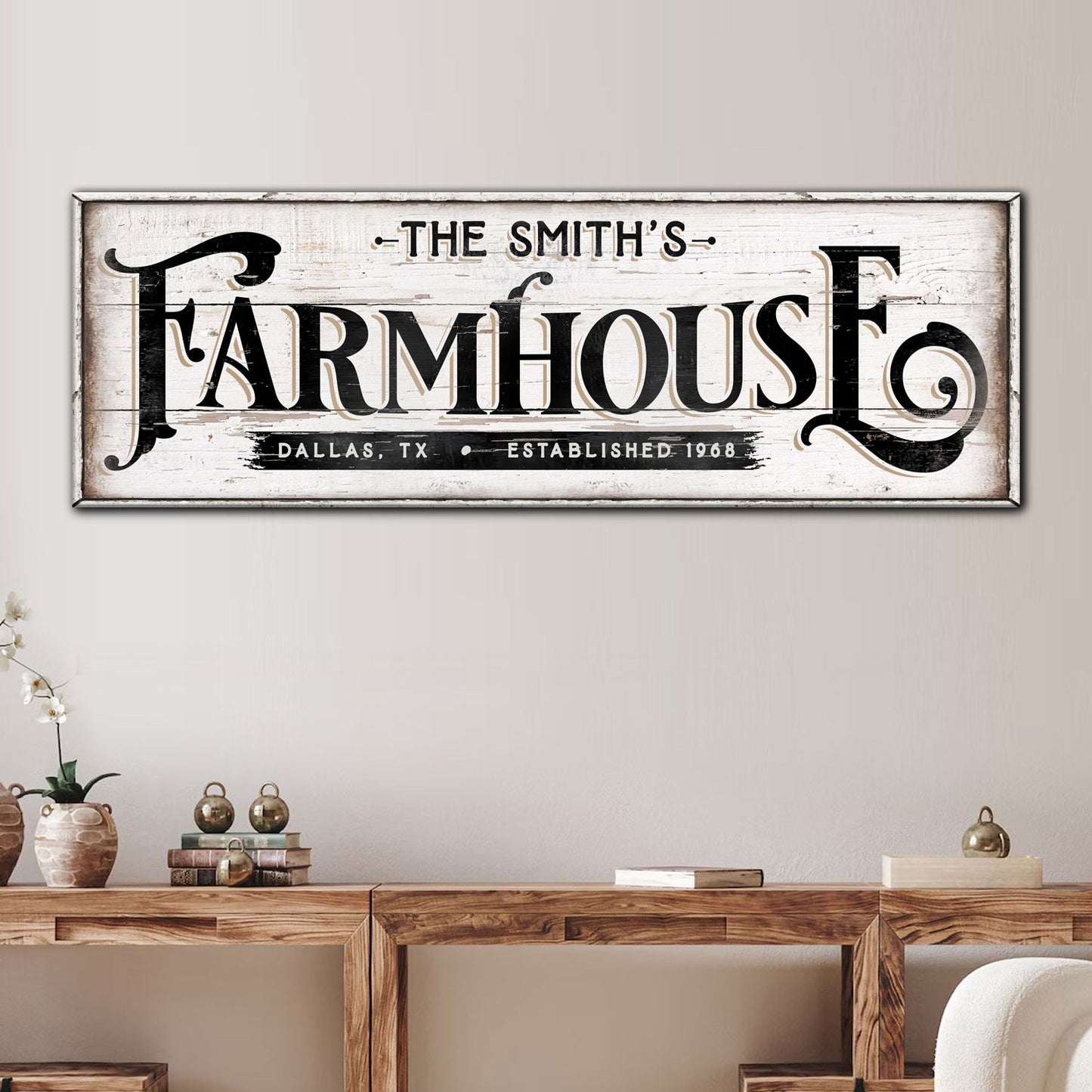 Vintage Rust Farmhouse Canvas Sign III