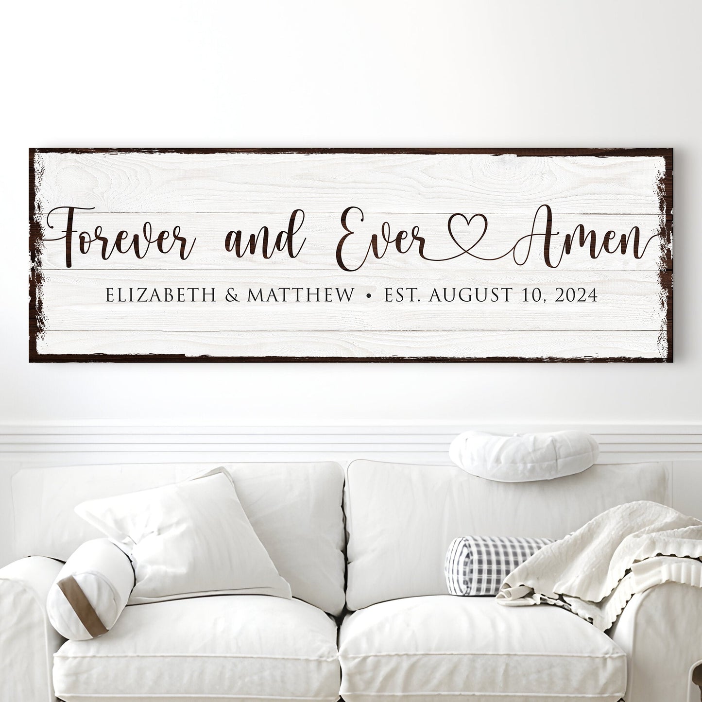 Forever and Ever Amen Faith Canvas Sign - Style B