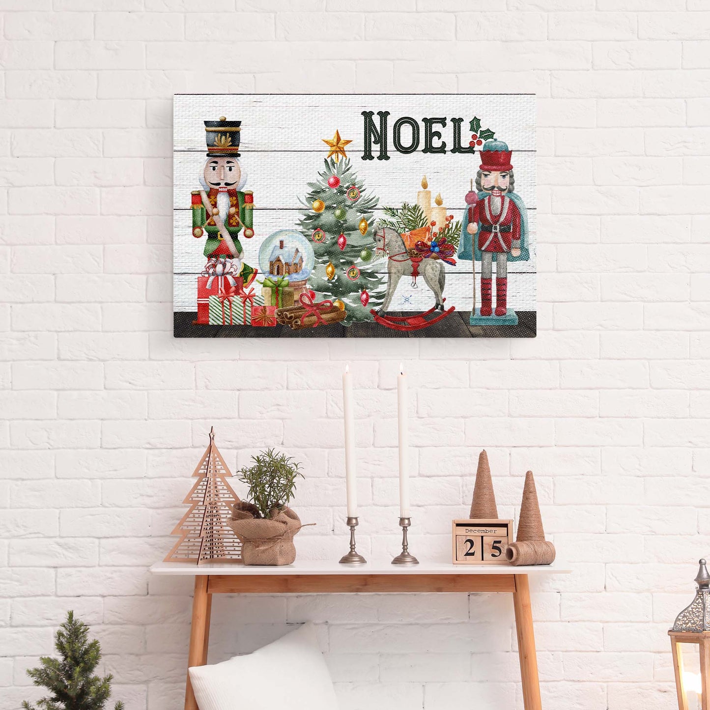 Nutcrackers Noel Christmas Canvas Wall Art