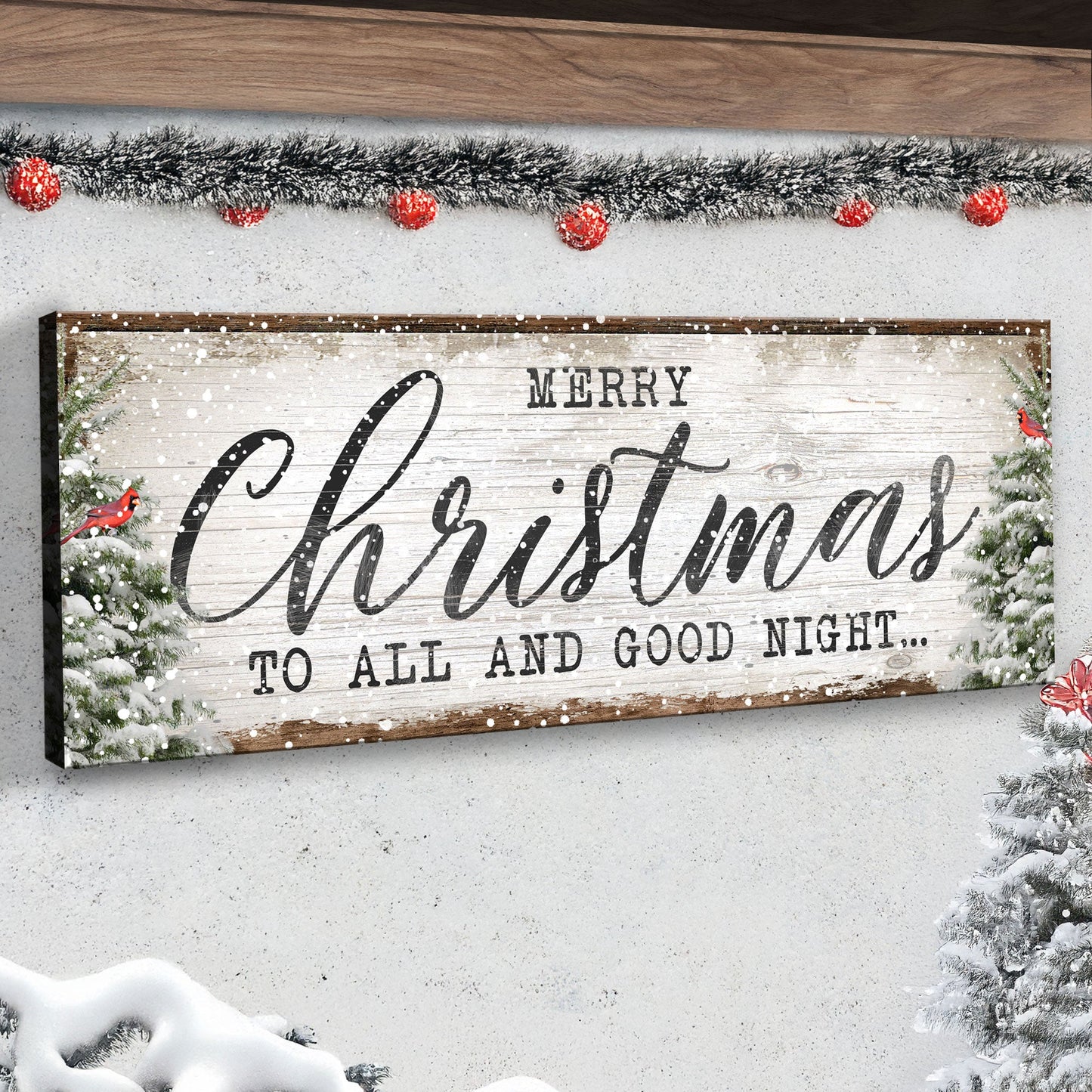 Merry Christmas to All and Goodnight Canvas Wall Art