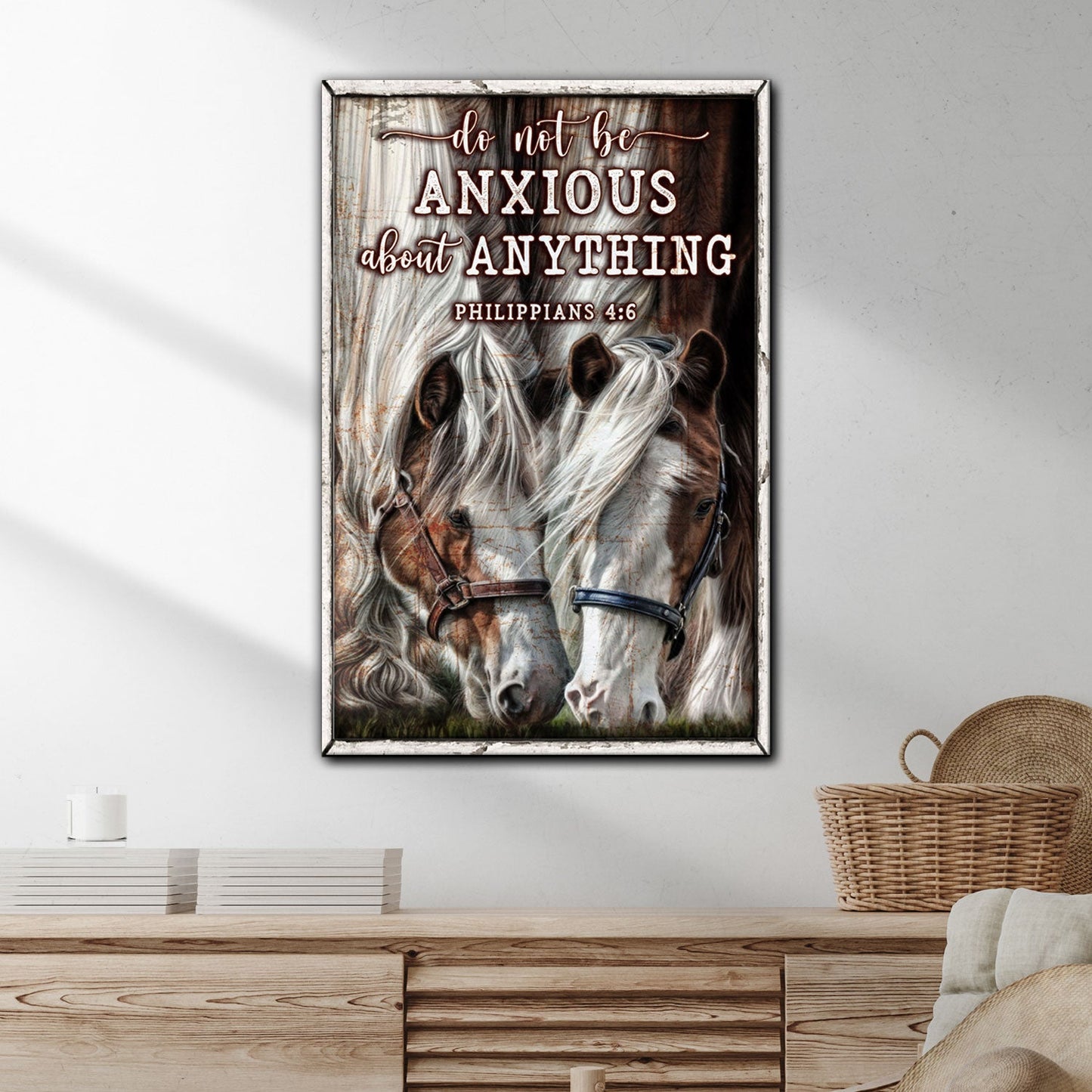 Do Not Be Anxious Faith Canvas - Philippians 4:6 Wall Art